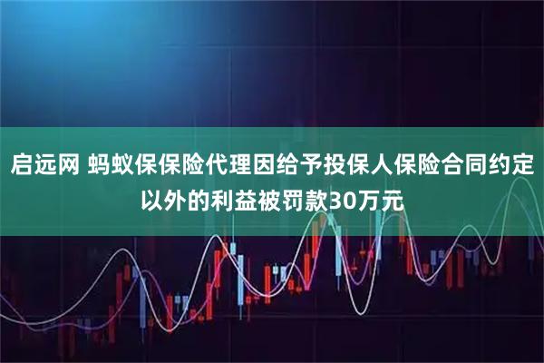 启远网 蚂蚁保保险代理因给予投保人保险合同约定以外的利益被罚款30万元